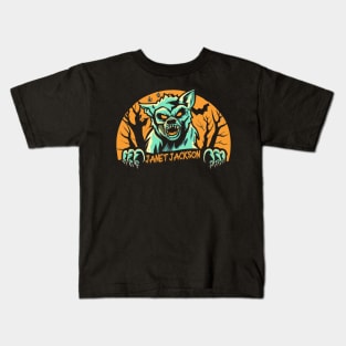Janet Jackson Werewolf Halloween Kids T-Shirt